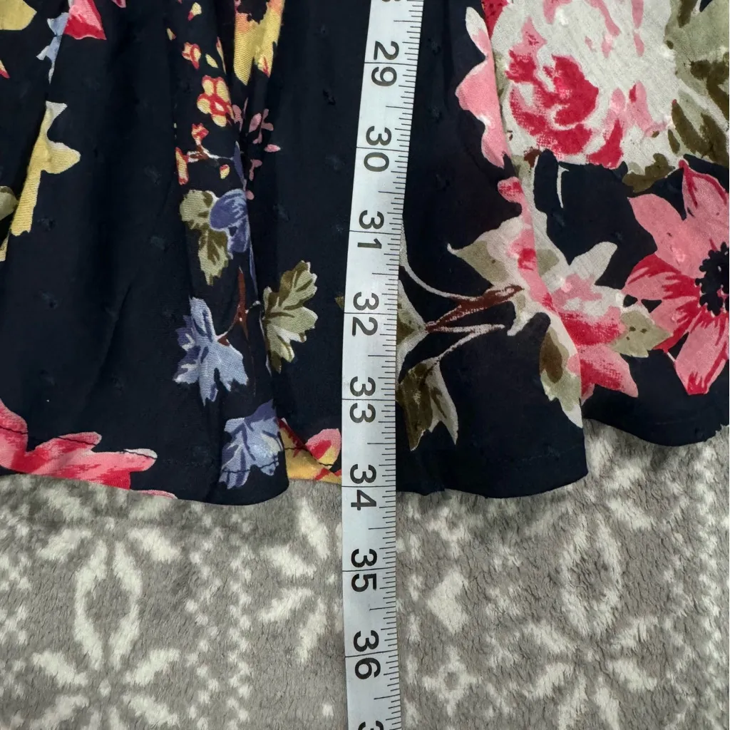 NWT Lulu's Bouquet of‎ Blooms Navy Floral PrintClip Dot Mini Dress Size Large - Image 13