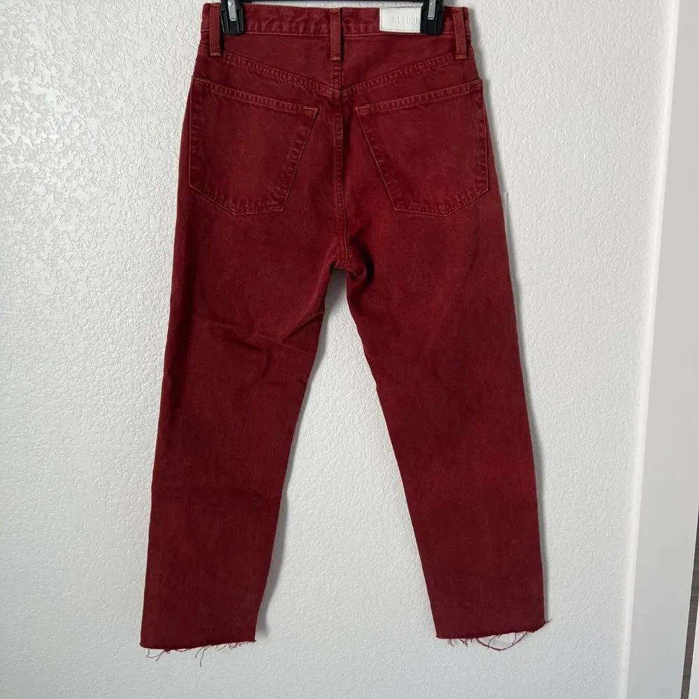 $250 NEW RE/DONE 70s STOVE PIPE JEANS IN WASHED CLAY SZ 26 - Image 6