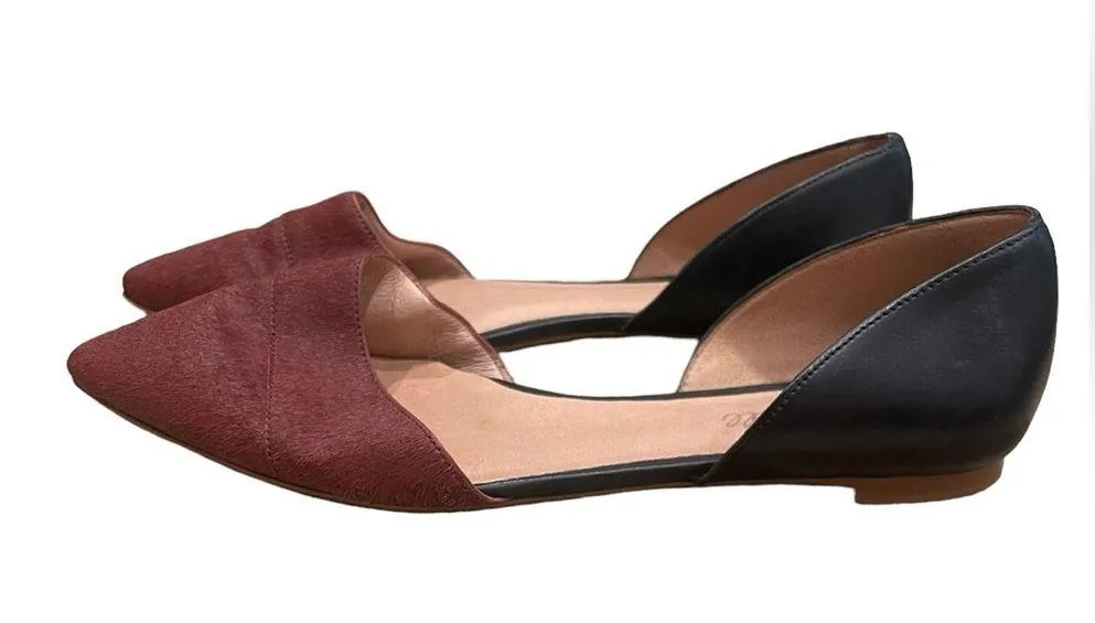 Madewell D'Orsay Red Calf Hair/Black Leather - Image 3