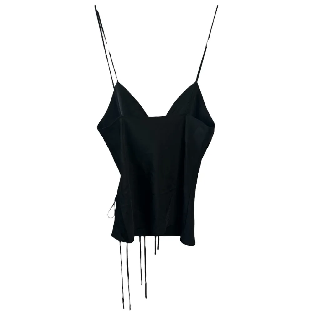 Lioness Mariah Asymmetrical Tie Cami in Onyx Black Size X-Small Gently Used - Image 7