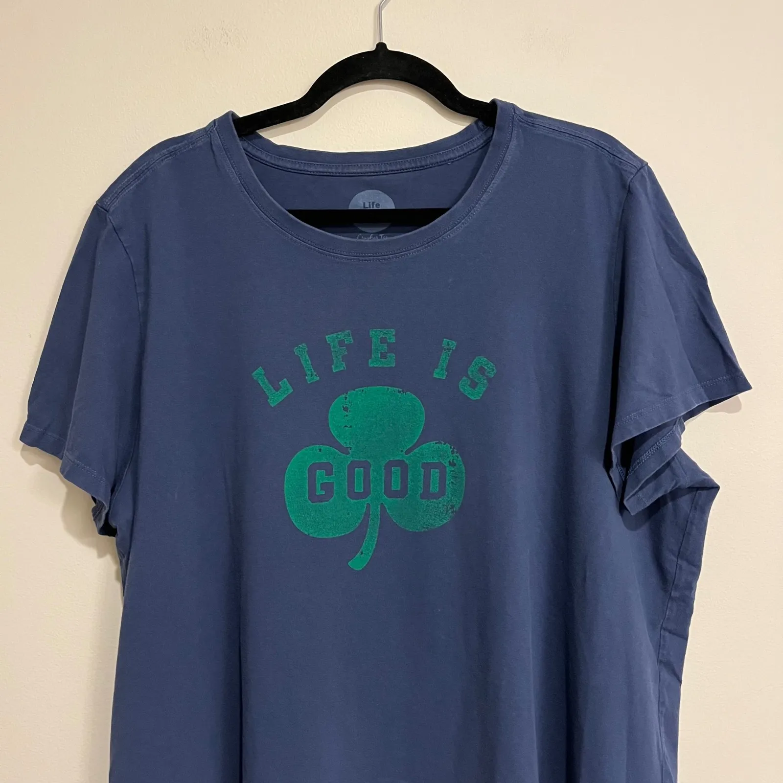 Life is Good Crusher Tee Short Sleeve Blue Clover Womens XXXL St. Patrick's Day - Image 2