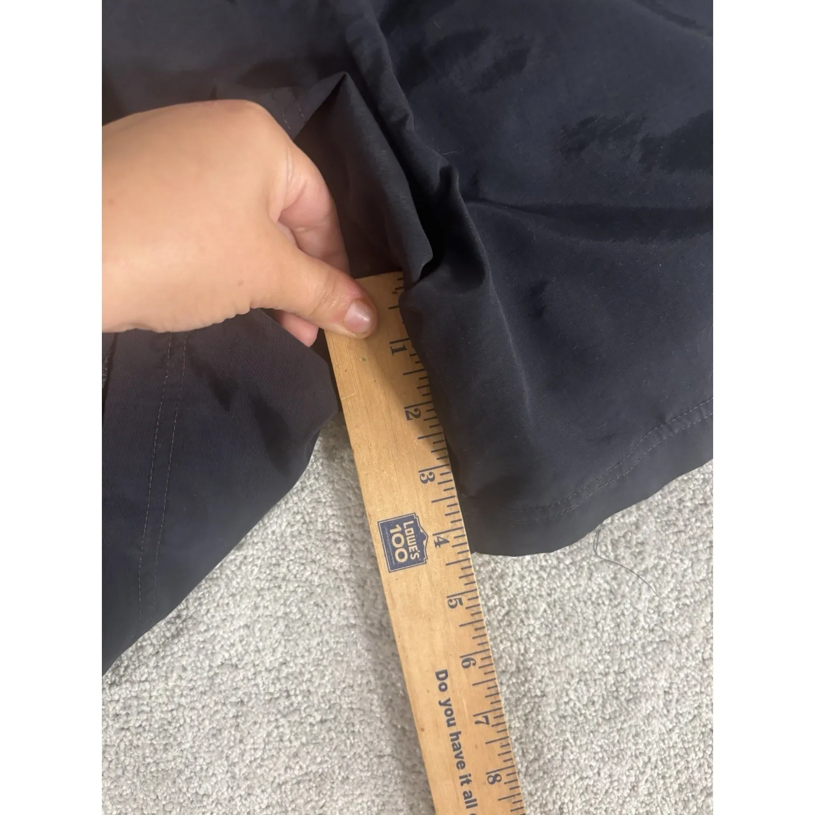 Women's Ll Bean Black‎ Nylon Shorts Pockets Black Size 4 - Image 8