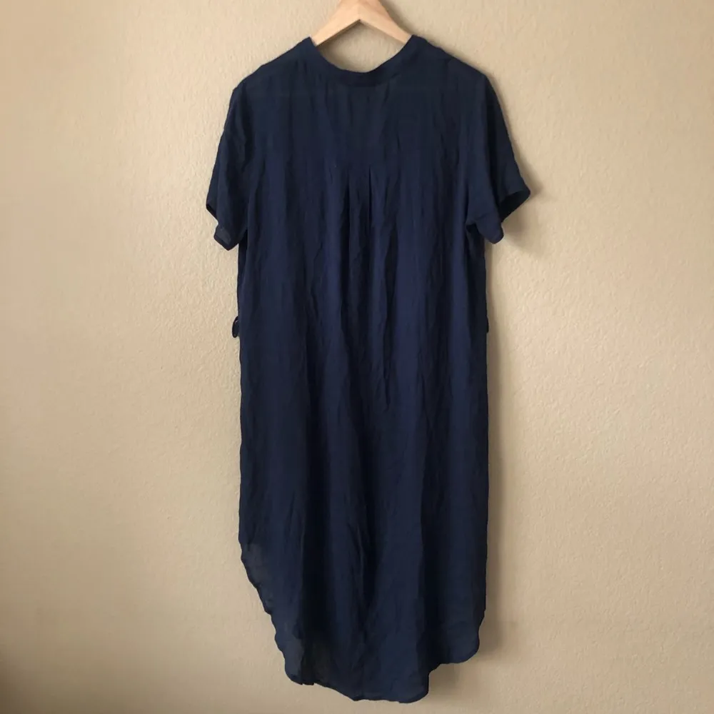 NWOT Dee elly button down dress navy blue - Image 35