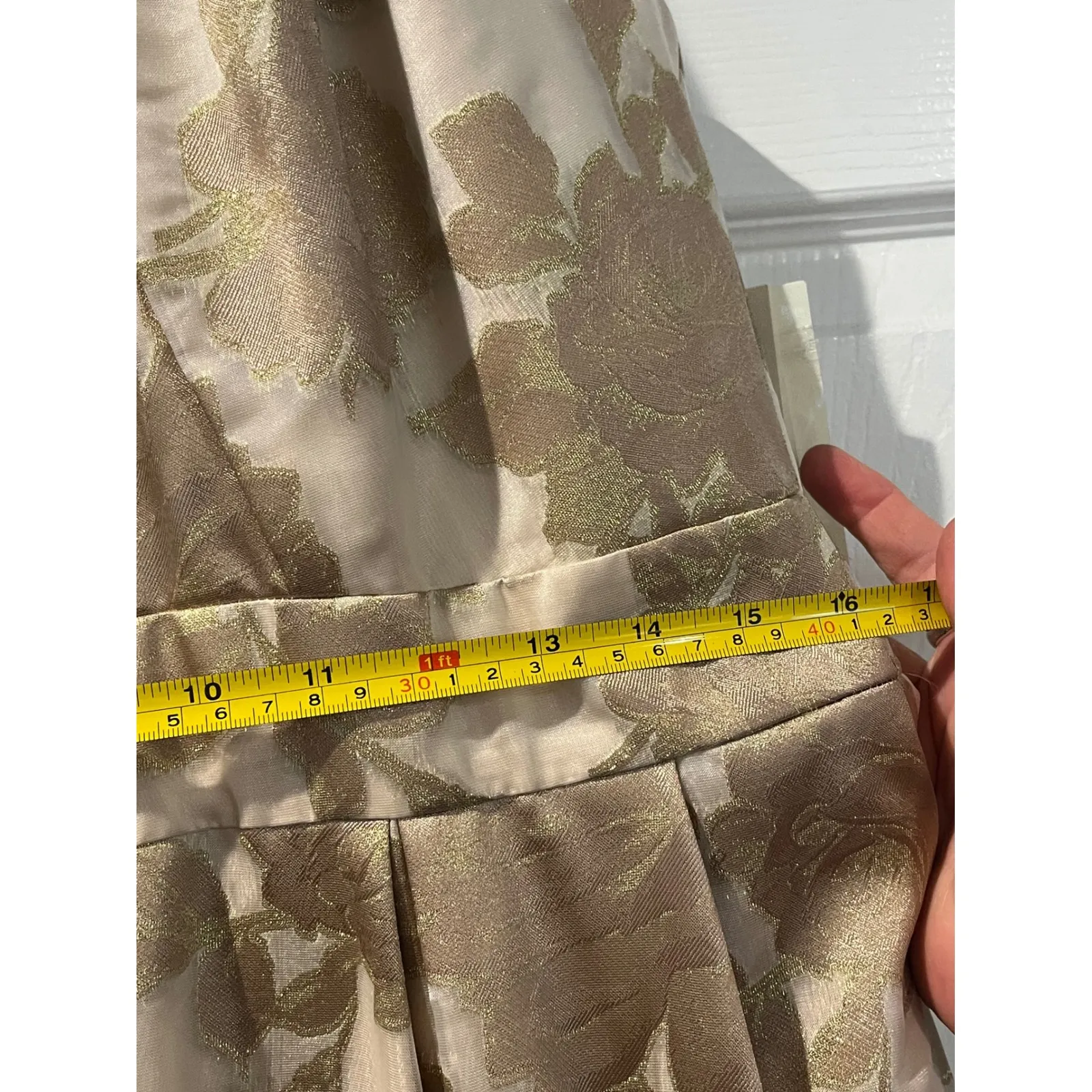 Eliza J. Women's Maxi Dress‎ Sleeveless Embellished Neckline Gold Floral - Image 7