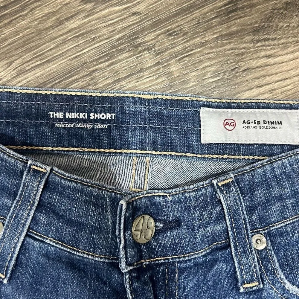 AG The Nikki Shorts Distressed Relaxed Skinny Bermuda Size 26R - Image 2