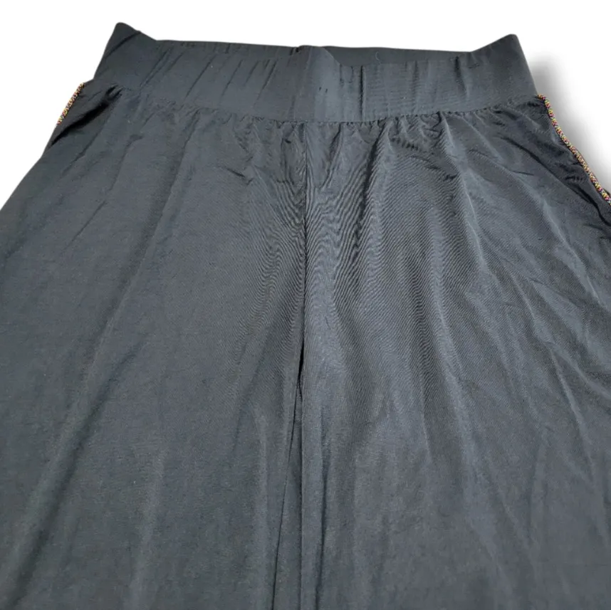Terez  Pants Medium W26"xL27.5" Activewear Wide Leg Capri Pants Crop Pants Black - Image 3