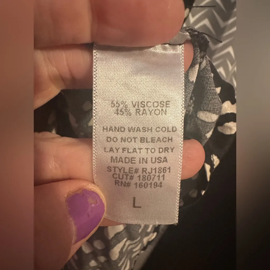 Anthropologie / BY Together | Black and Silver Boho Animal Print Mini Dress, L - Image 6