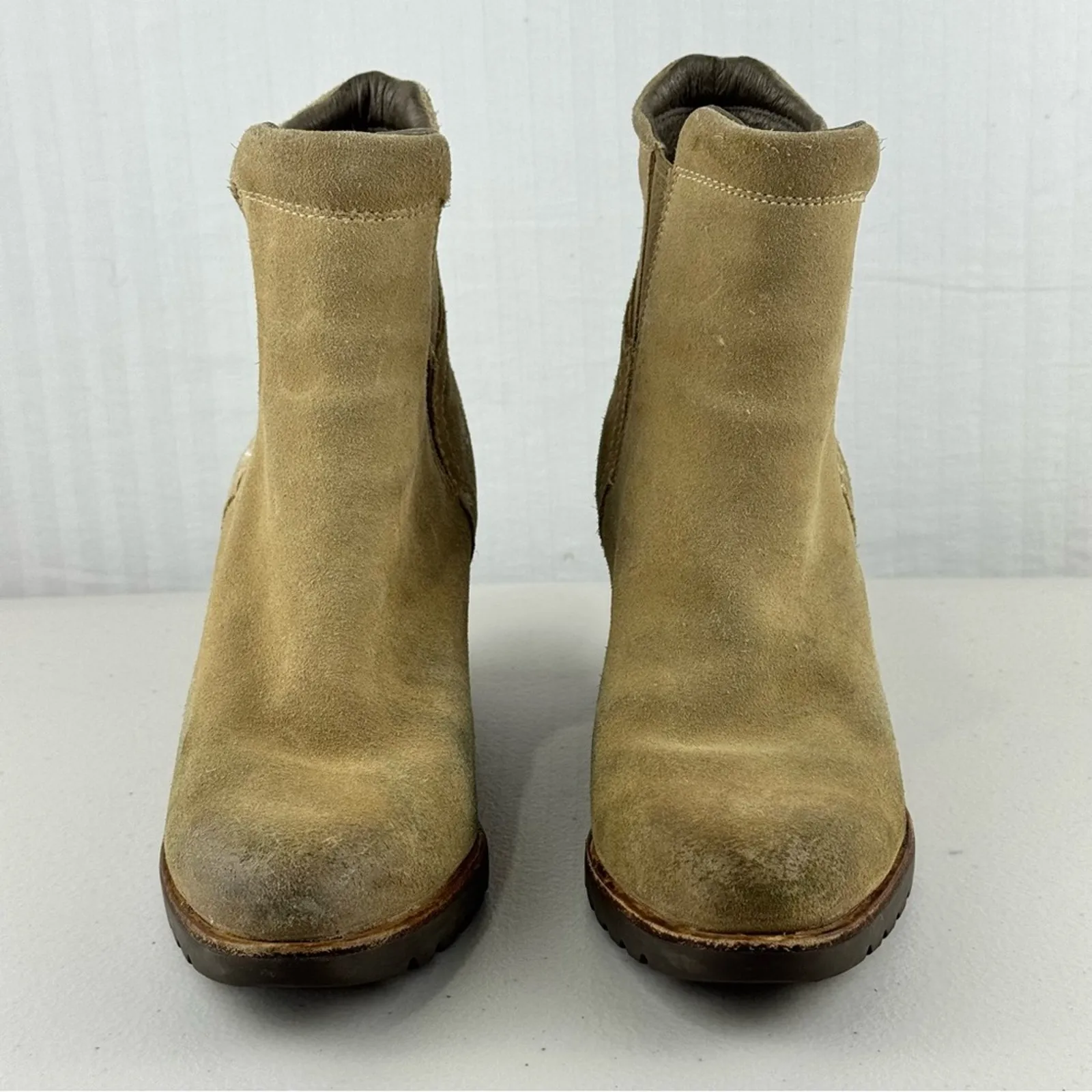 Sorel After Hours Chelsea Boot Tan Suede Wedge Ankle Boots Women’s Size 7 EUR 38 - Image 2