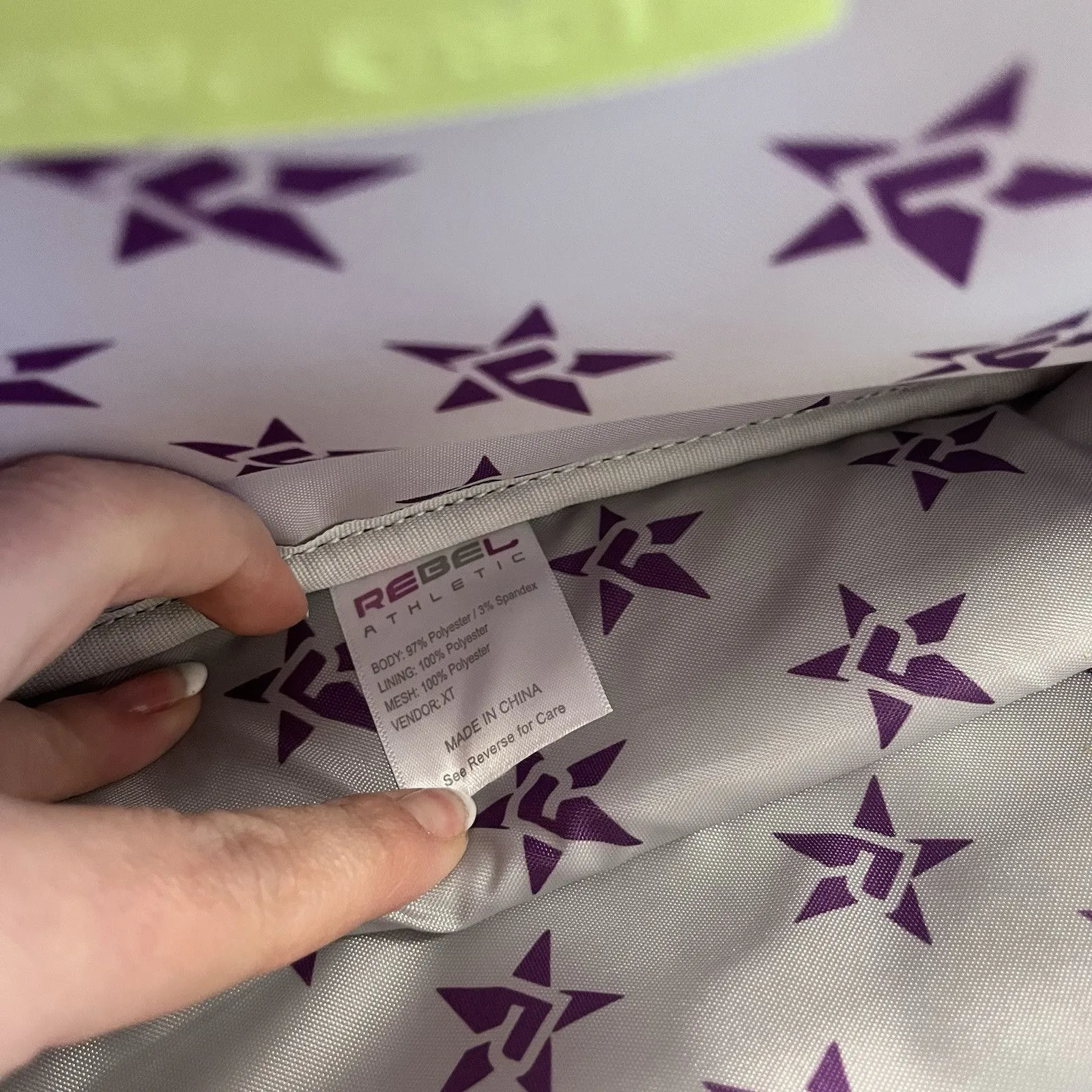 Rebel Revolt Replacement Bags for Cheer Shoes Purple Velour NEW Two Sizes - Image 16