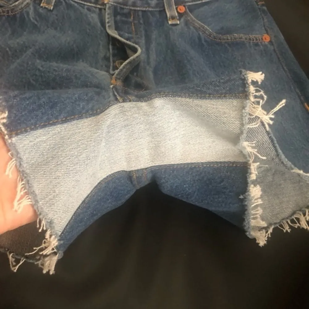 REDONE LEVIS BOYFRIEND INDIGO HIGH WAIST 90’S CUTOFF DENIM SHORTS 23 - Image 7