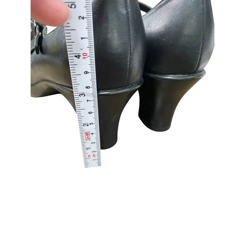 Dansko Womens Black leather 3" block Heels Dress shoes Size 41/10.5 SKU 9066 - Image 9