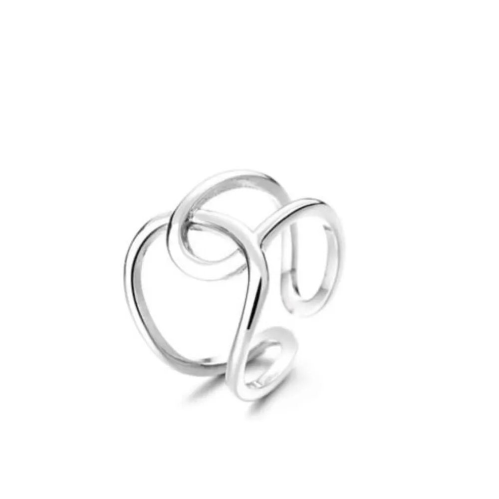 NEW Unisex Minimalist Knot 925 Silver Ring,‎ Adjustable - Image 4
