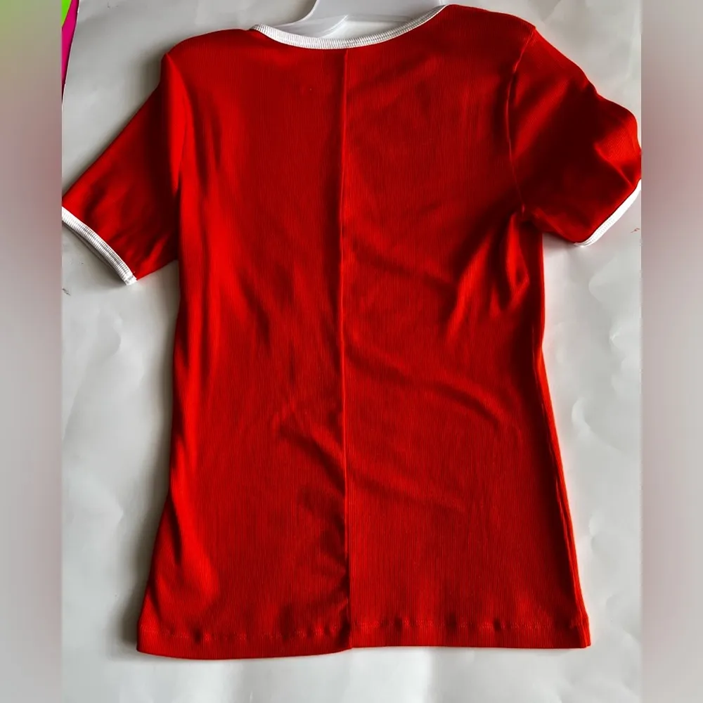 [Free Assembly] Women's Round Neck Short Sleeve T Shirts Orange Size M Size M - Image 15
