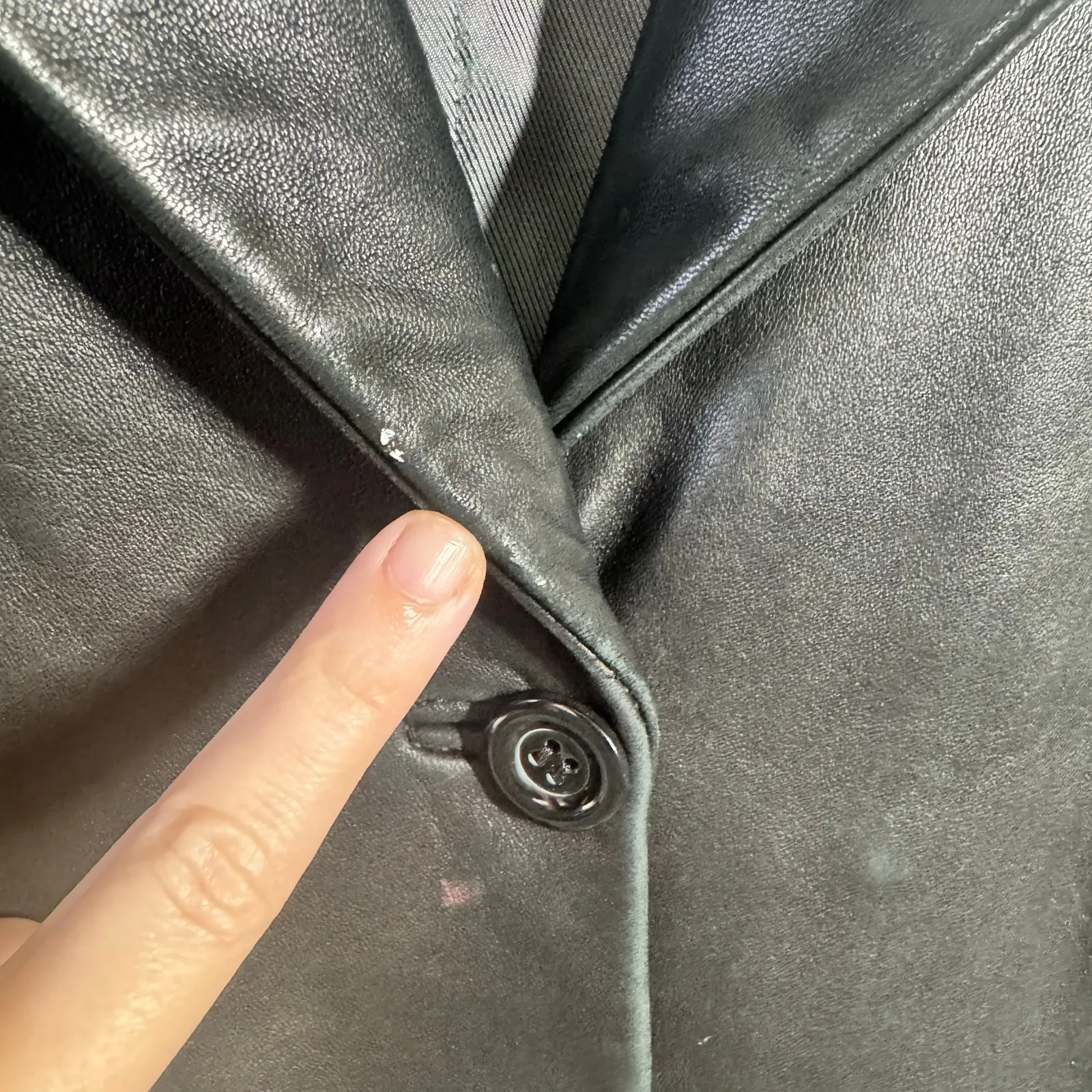 Boston Harbour Leather Jacket Women L Black Quite Luxury Old Money Minimal 90s Size L - Image 11