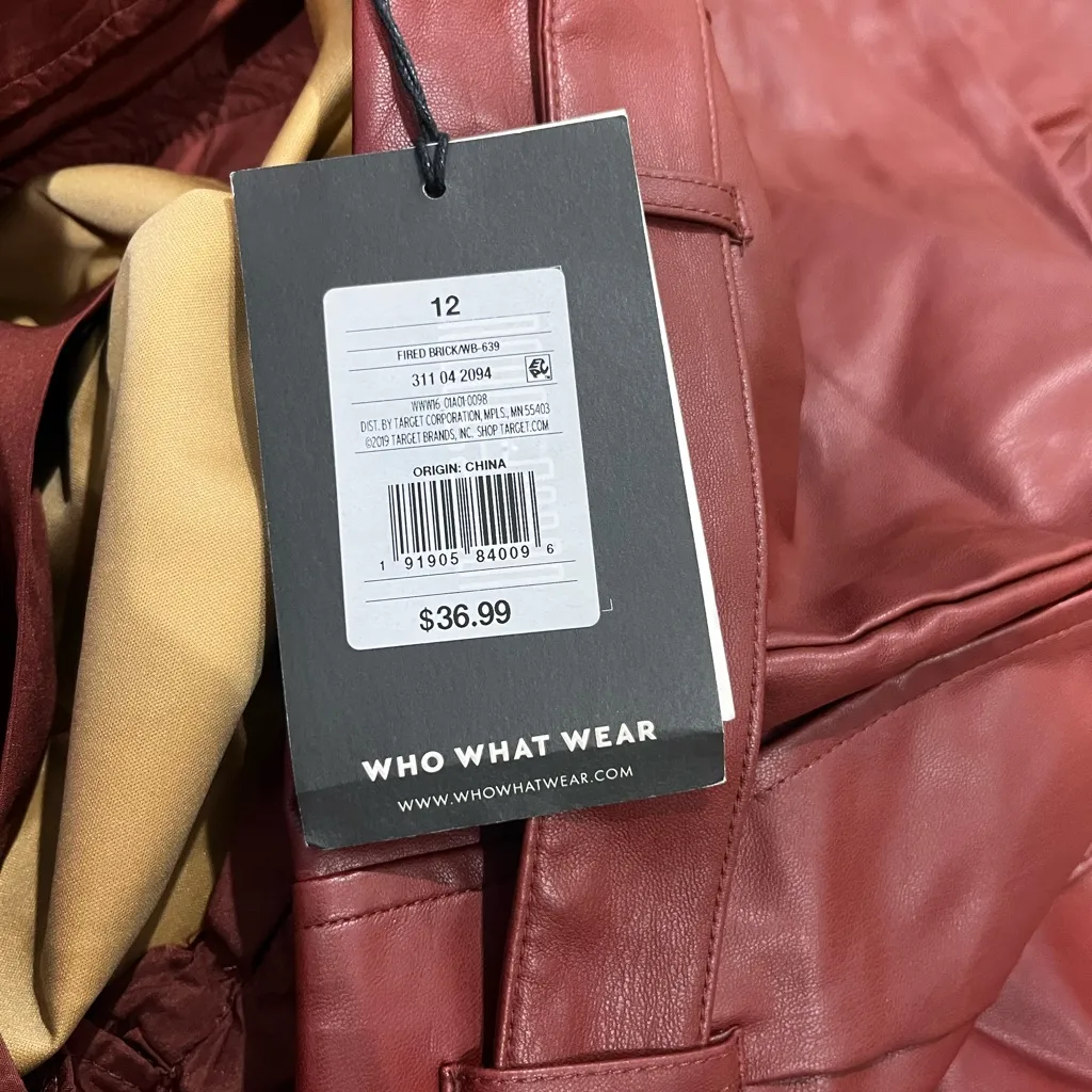 Who What Wear Faux Leather Straight Leg Pants 12 - Image 10