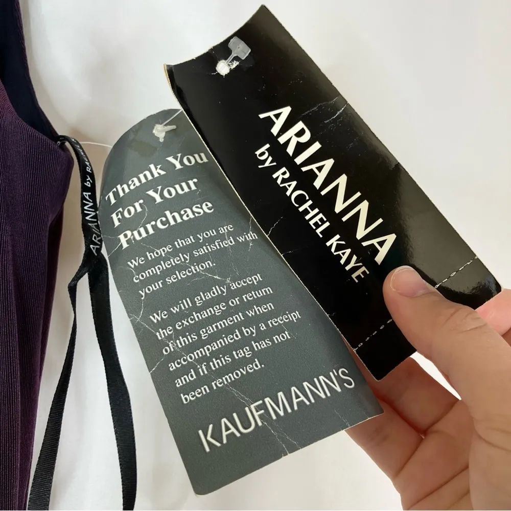 Arianna by Rachel Kaye | Vintage Deadstock Navy/Eggplant Beaded Dress 8 - Image 10