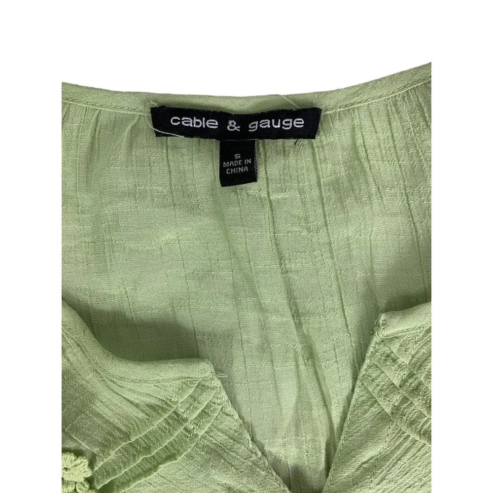 Cable & Gauge Women's Mint Green Blouse - Image 3