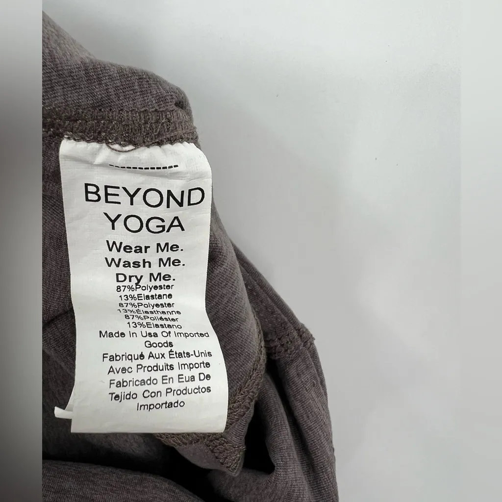 Beyond Yoga Spacedye Out of Pocket High Waisted Midi Leggings Stretch Taupe XXS - Image 14