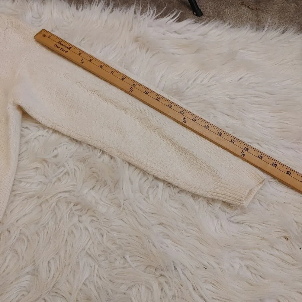 CSL Vintage Light Sweater Size Medium M Silk Lambs Wool Angora Nylon Lightweight - Image 6