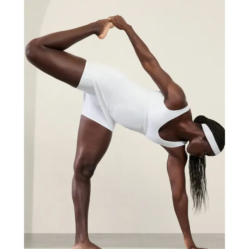 Athleta XXS Transcend Dress Bright White 2X-Small Tennis Built in Bra and Shorts - Image 6