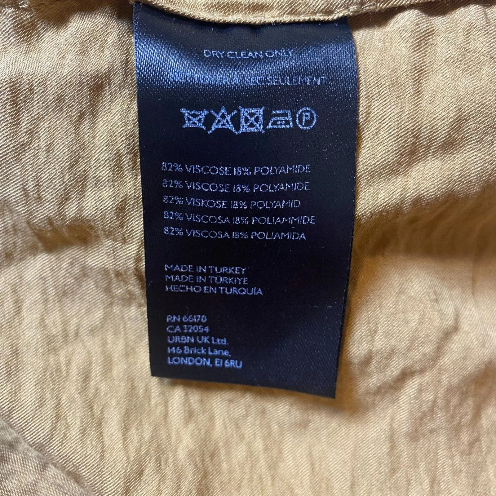 Anthropologie Wide-Placket Top Women's Sz M Mustard Boxy Fit V-Neck Minimalist - Image 6