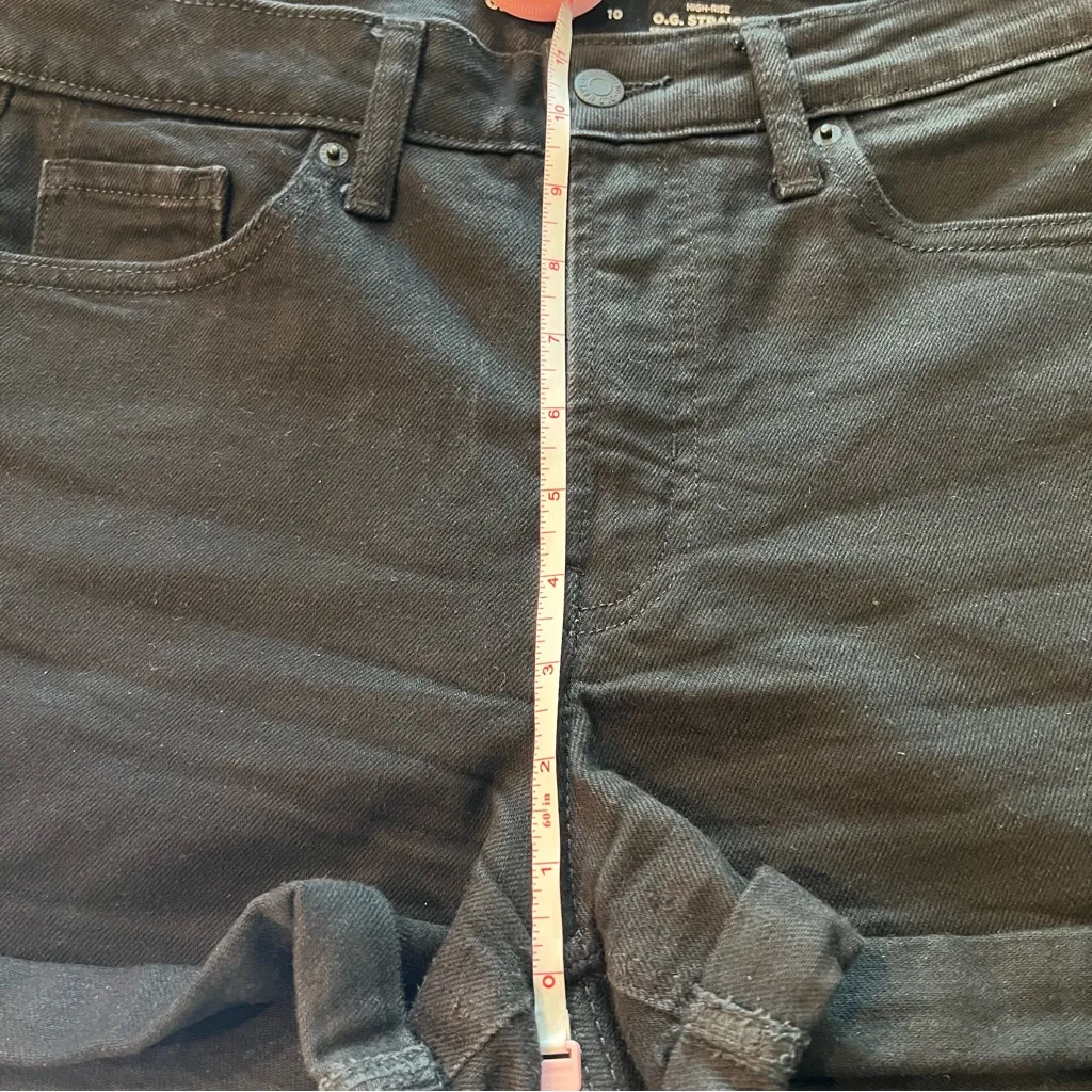 Old Navy Shorts Womens Size 10 black OG Straight High Rise - Image 4
