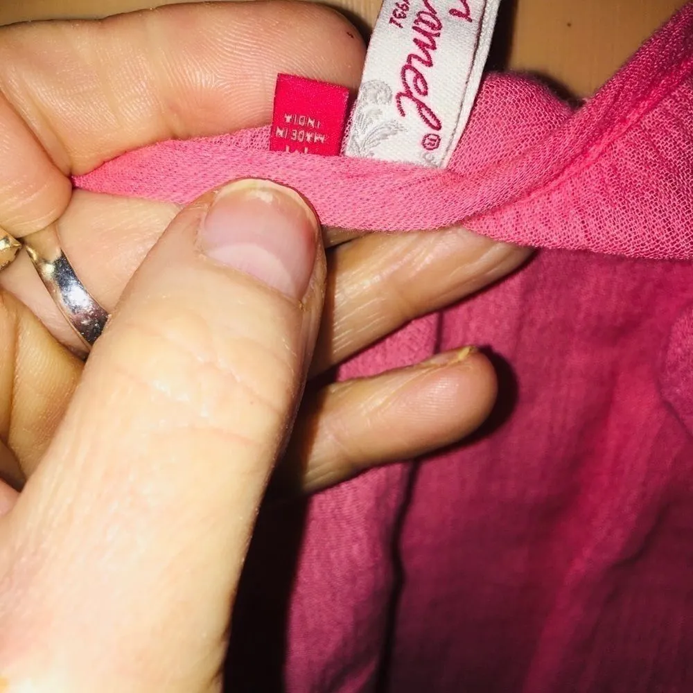 Red Camel Pink Long Sleeve Blouse Women's Medium Boho - Image 5