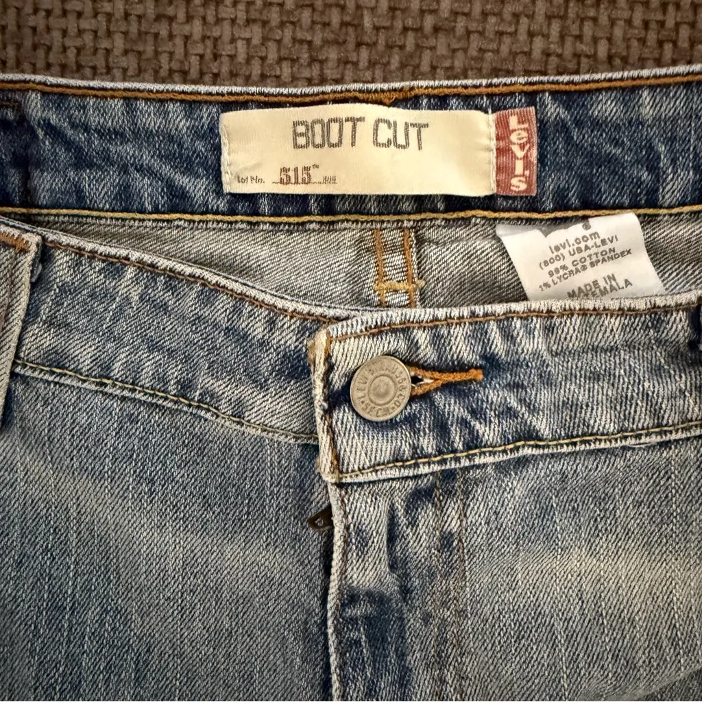 VTG Levi's 515 Bootcut Jeans Womens 18M Medium Wash Stretch Denim Y2K Plus Size - Image 3