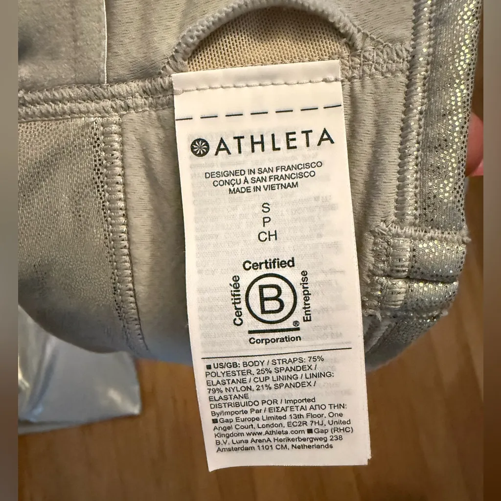 NWOT Athleta Elation Leggings & Vital Bra in Oyster Shine - Size Small - Image 10
