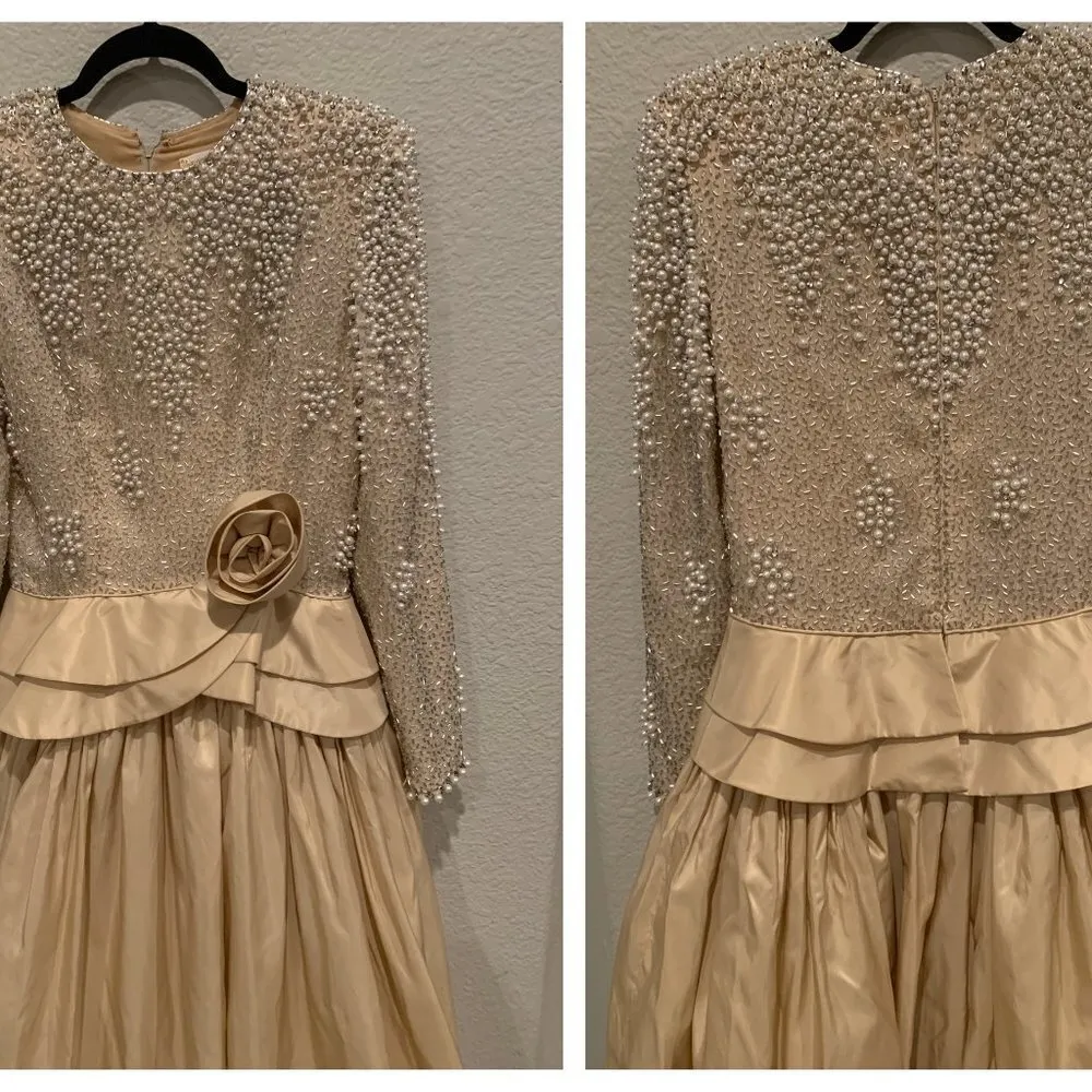 Victoria Royal Ltd. Evening Beaded Vintage Gown - Image 3