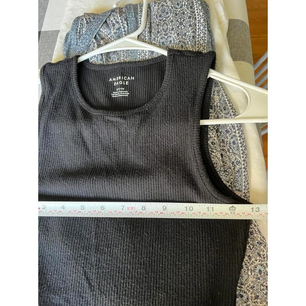 American Eagle Black Ribbed Bodysuit - Image 4