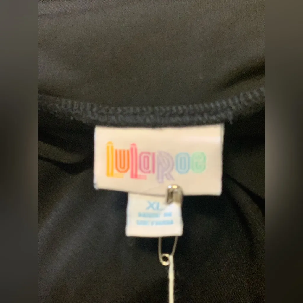 Lula Roe Elegant Black Maxi Skirt with Colorful Geometric Print.    Size-X-Large - Image 4