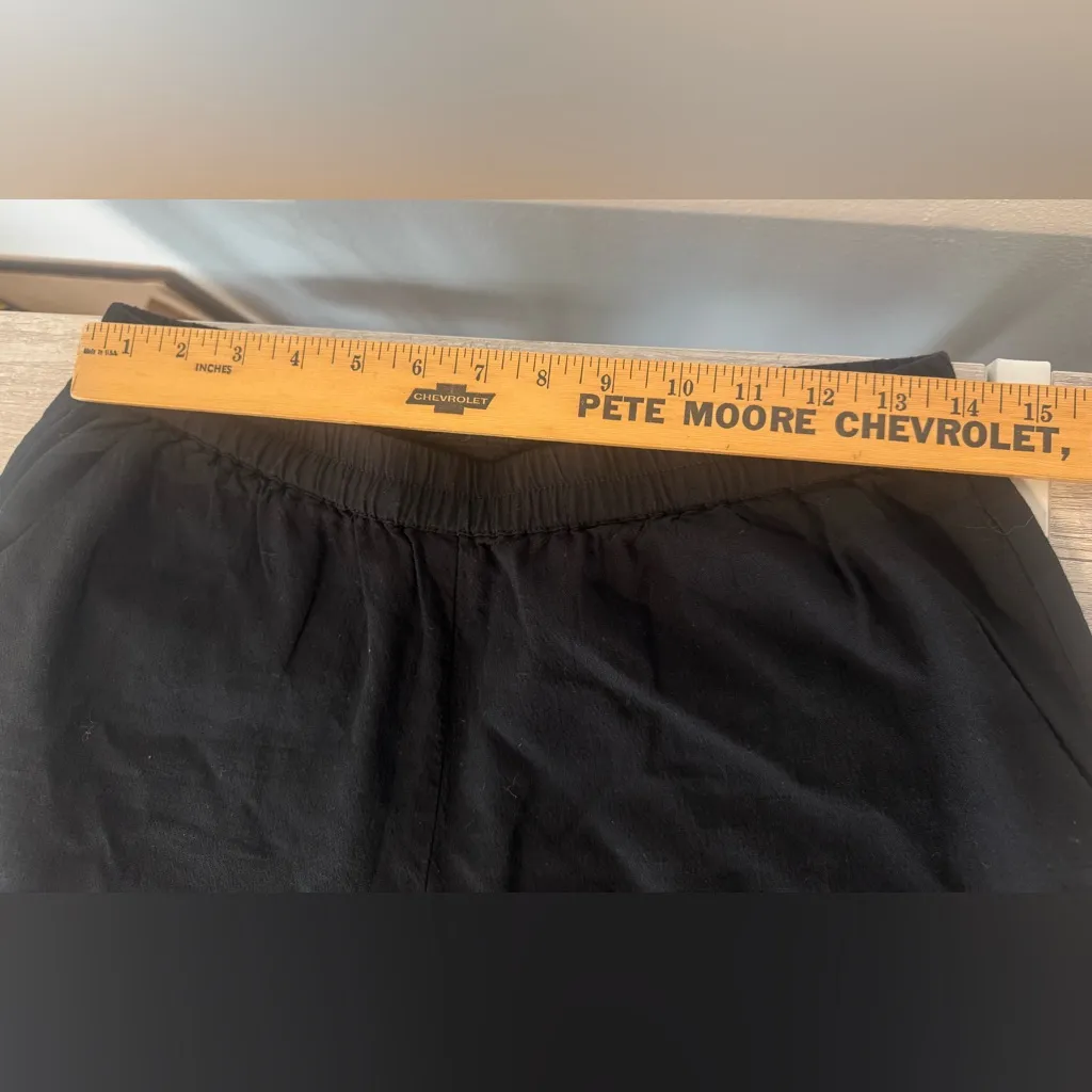 Marine Layer Allison Pant Black Dolphin Hem Cropped Tencel Soft Drapey Medium P - Image 10