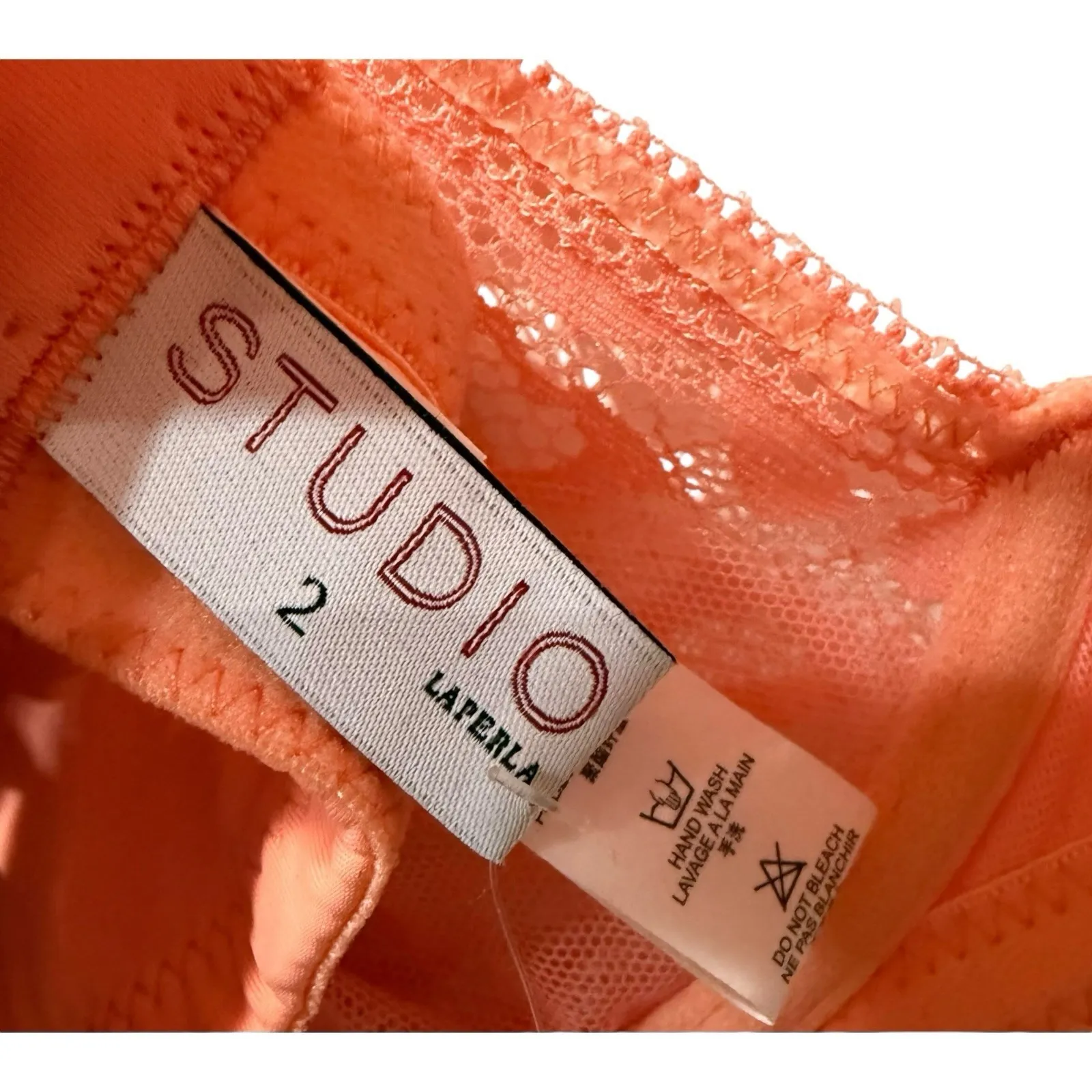 La Perla NWT  Studio 2 Sheer‎ Lace Bra Pink / Peach Size 34D $118 - Image 3