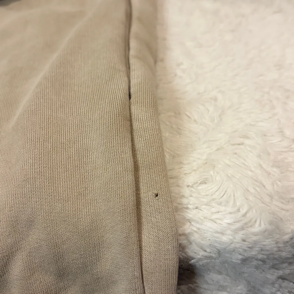 Zara- Khaki Cargo High-Waist Wide Leg Zipper Attached Belt Jumpsuit- Size L - Image 9