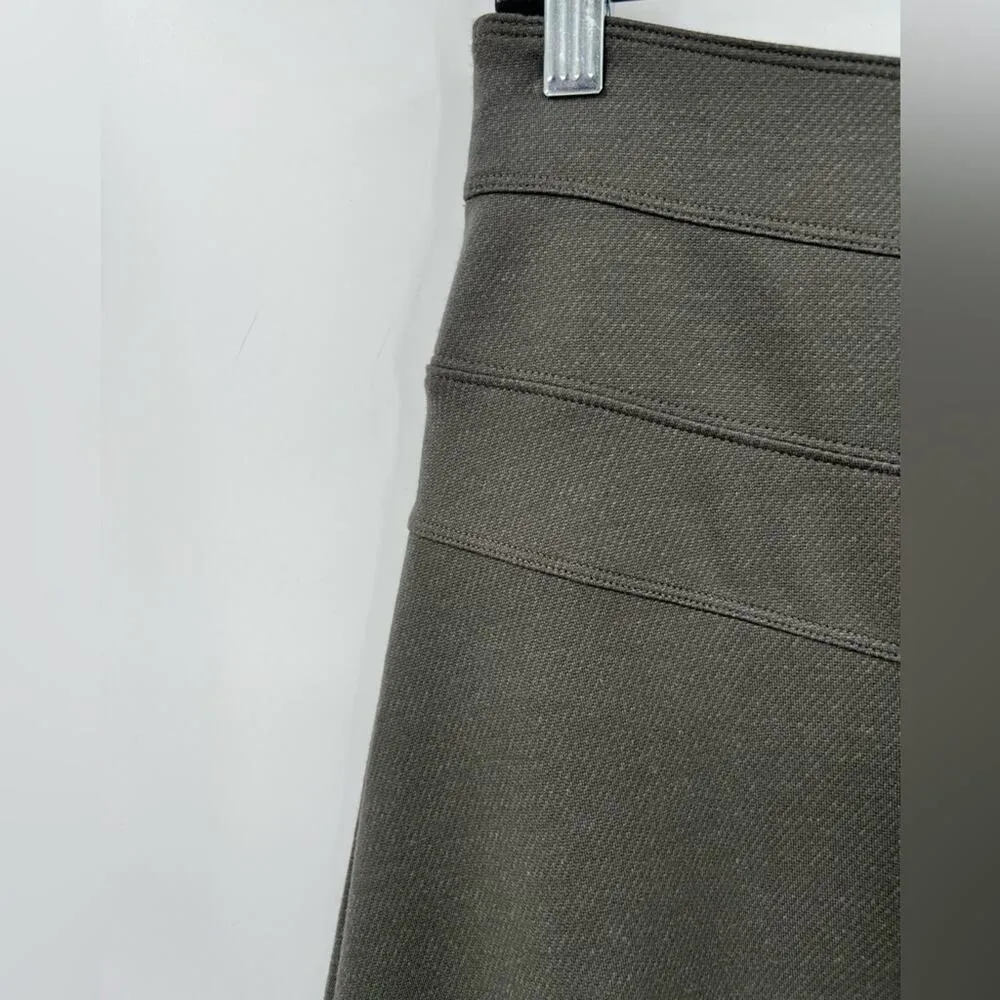 🆕 NWOT Athleta Ponte Twill Skirt Fit & Flare Stretch Zip Green Gray Grey Taup 8 - Image 10