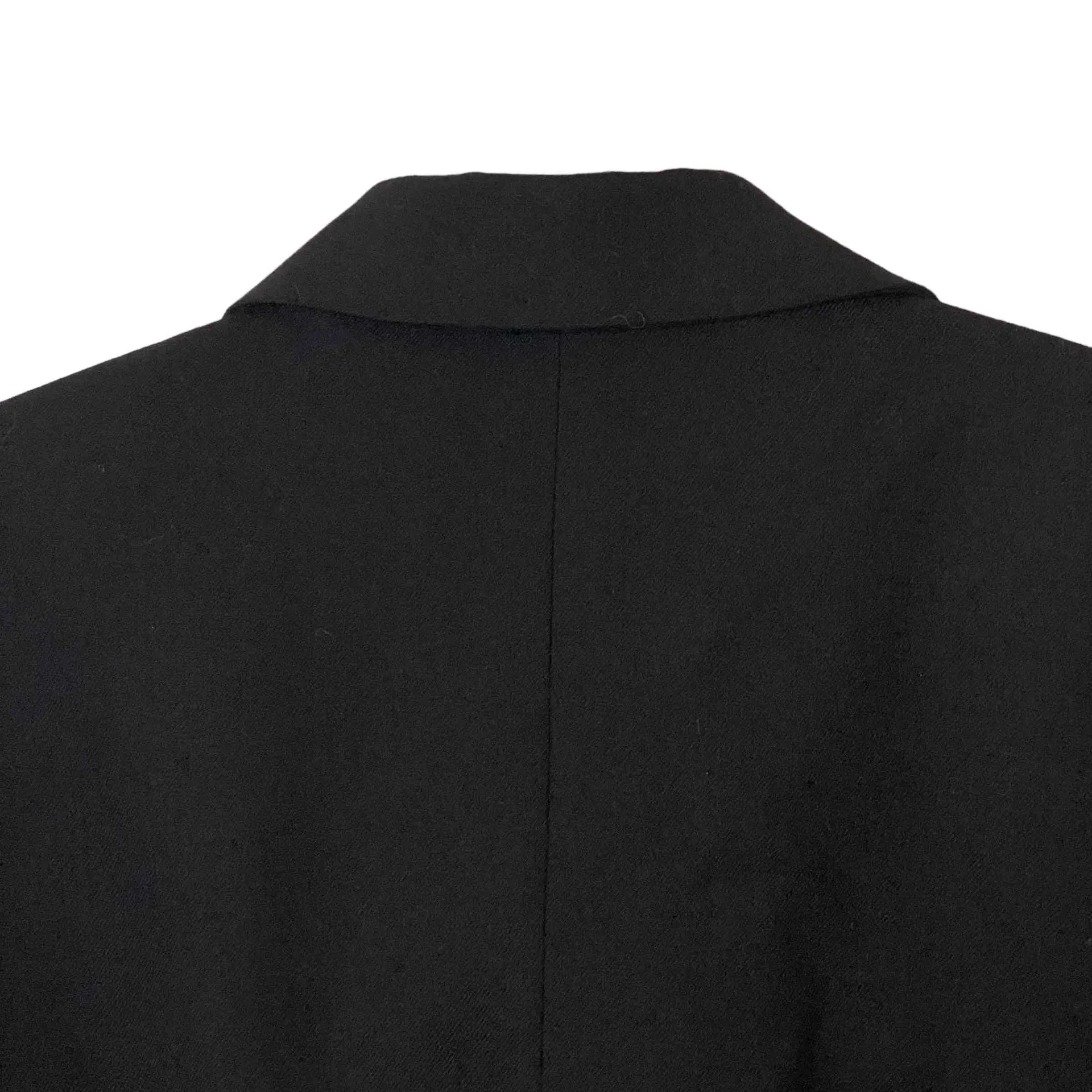Talbots‎ Womens Black Collared Button Up Wool Basic Blazer Jacket Size 6 - Image 6