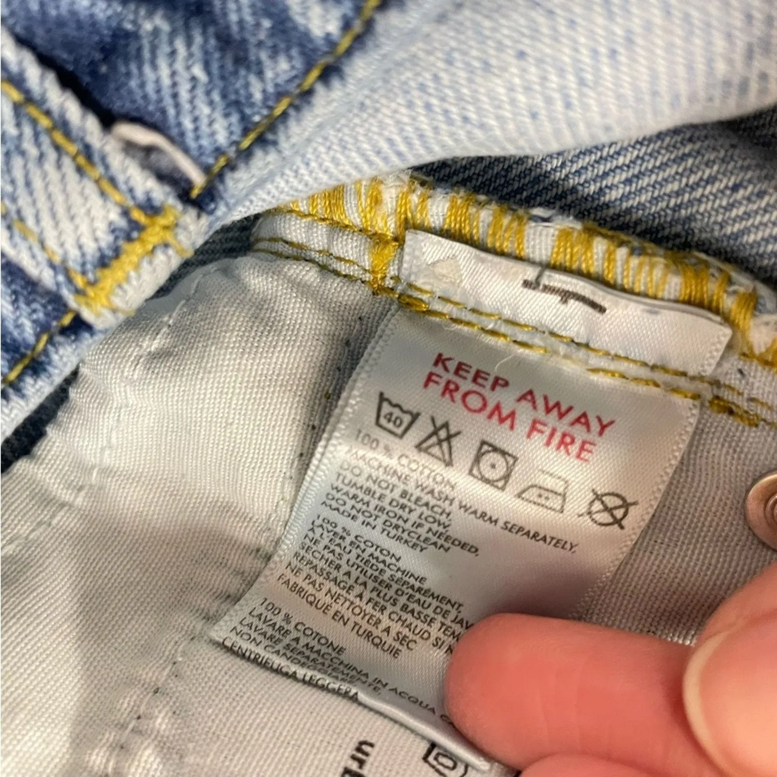 BDG Colorblock Womens Jesse Straight Leg Jeans Womens 26 Two Tone Blue Denim - Image 11