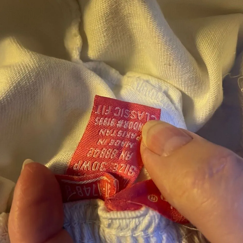 Woman Within NWT size 30WP  white elastic waist cotton capris. - Image 5