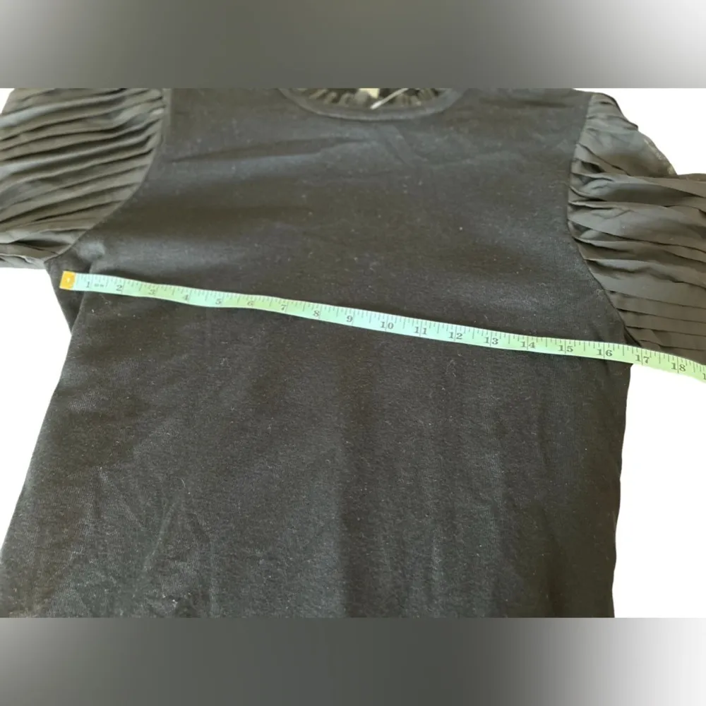 Adrianna Papell medium nwot Layered Bubble Blouse Accordian Pleat Sleeves Career - Image 10