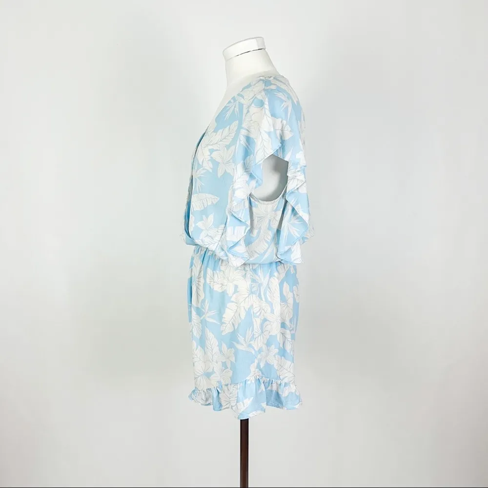 H&M Botanical Ruffle Romper | Size 8 - Image 4