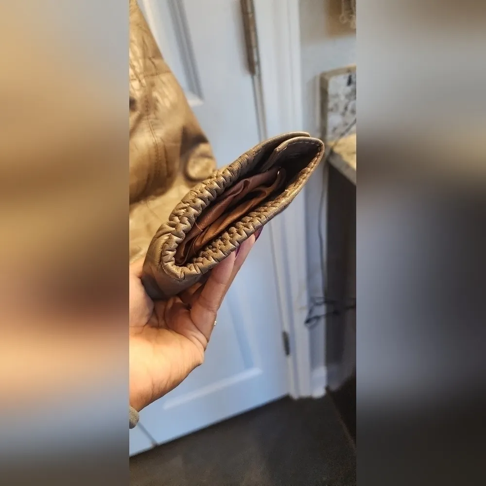 vintage hill & archer leather bomber heavy winter jacket with fox tail hood M Brown Size M - Image 7