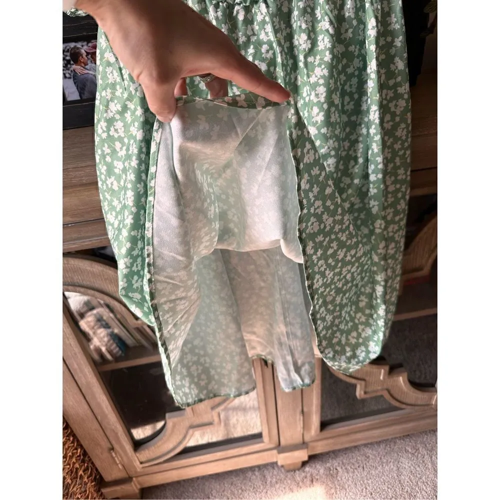 C59 Princess Polly NWT Let's Dance Mini Dress Green Floral Size 12 - Image 8