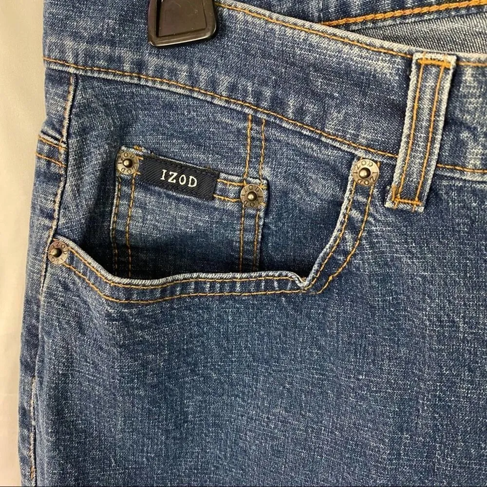 IZOD  Cropped Denim blue jeans size 12 - Image 7