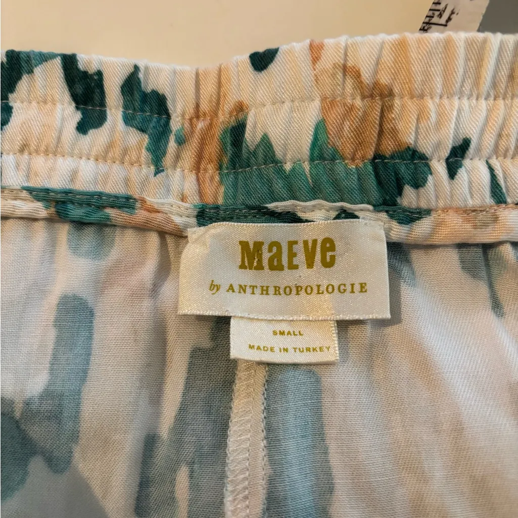 Anthropologie MAEVE black and white white polka dot cropped wide leg pants.‎ - Image 8