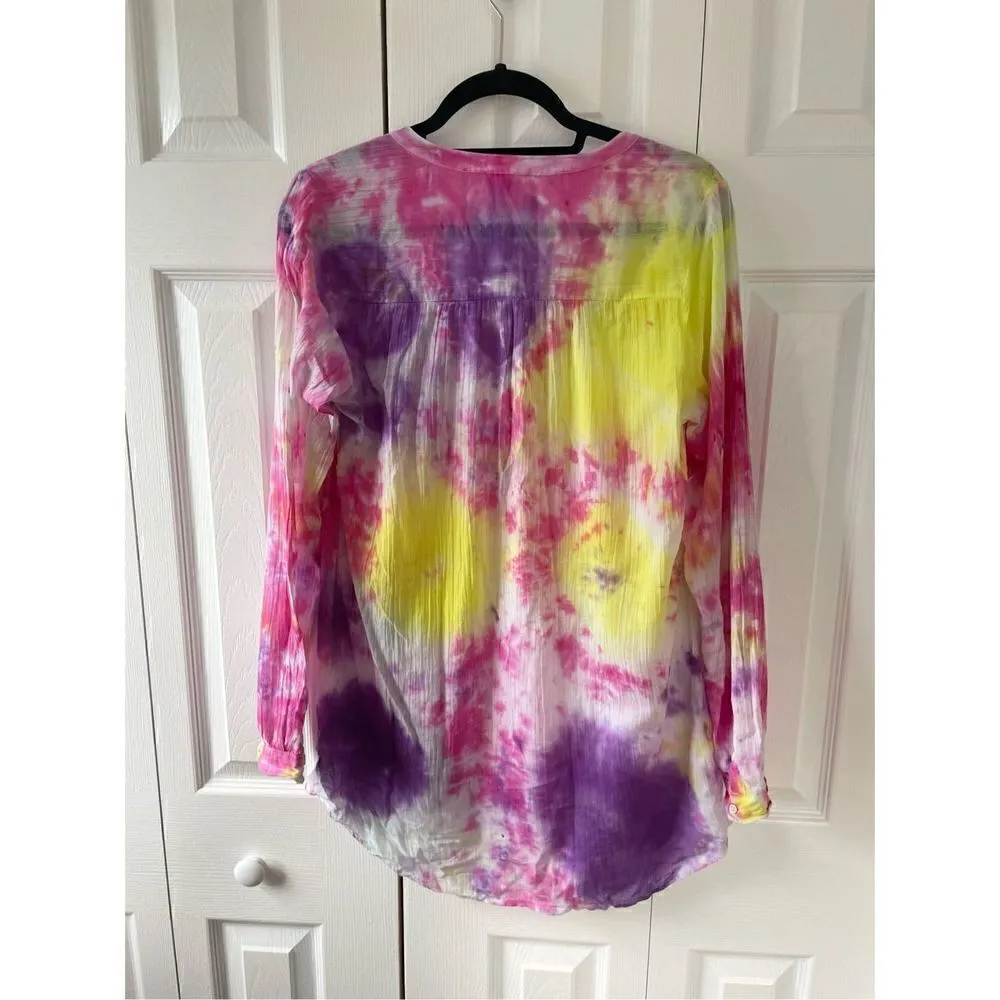 Joie Hand Dyed Long Sleeve Beach Tunic Coverup - Image 6