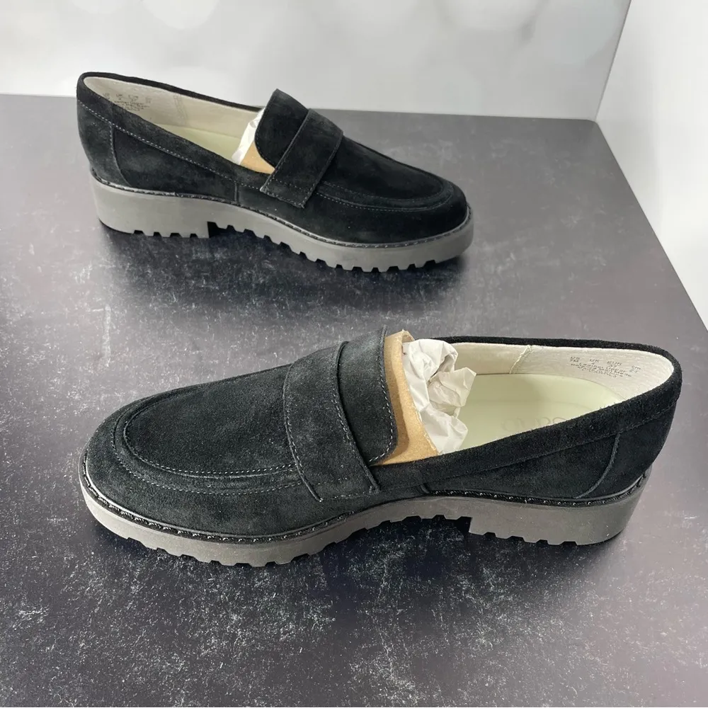 Franco Sarto Women’s Carol 3 Slip On Loafers Black Leather Sz 7 - Image 4