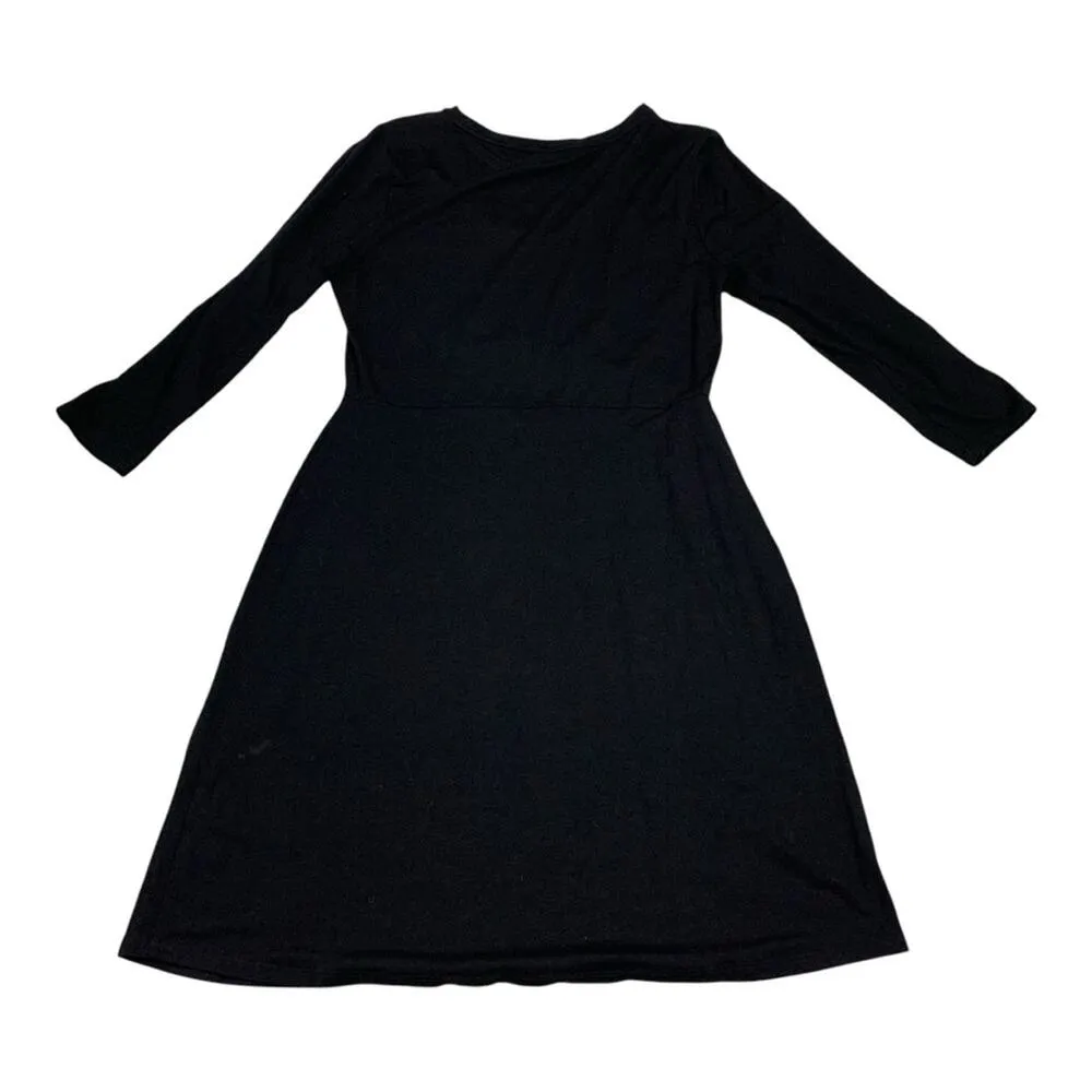 Boden womens size 6 long small basic jersey Black V - Image 2