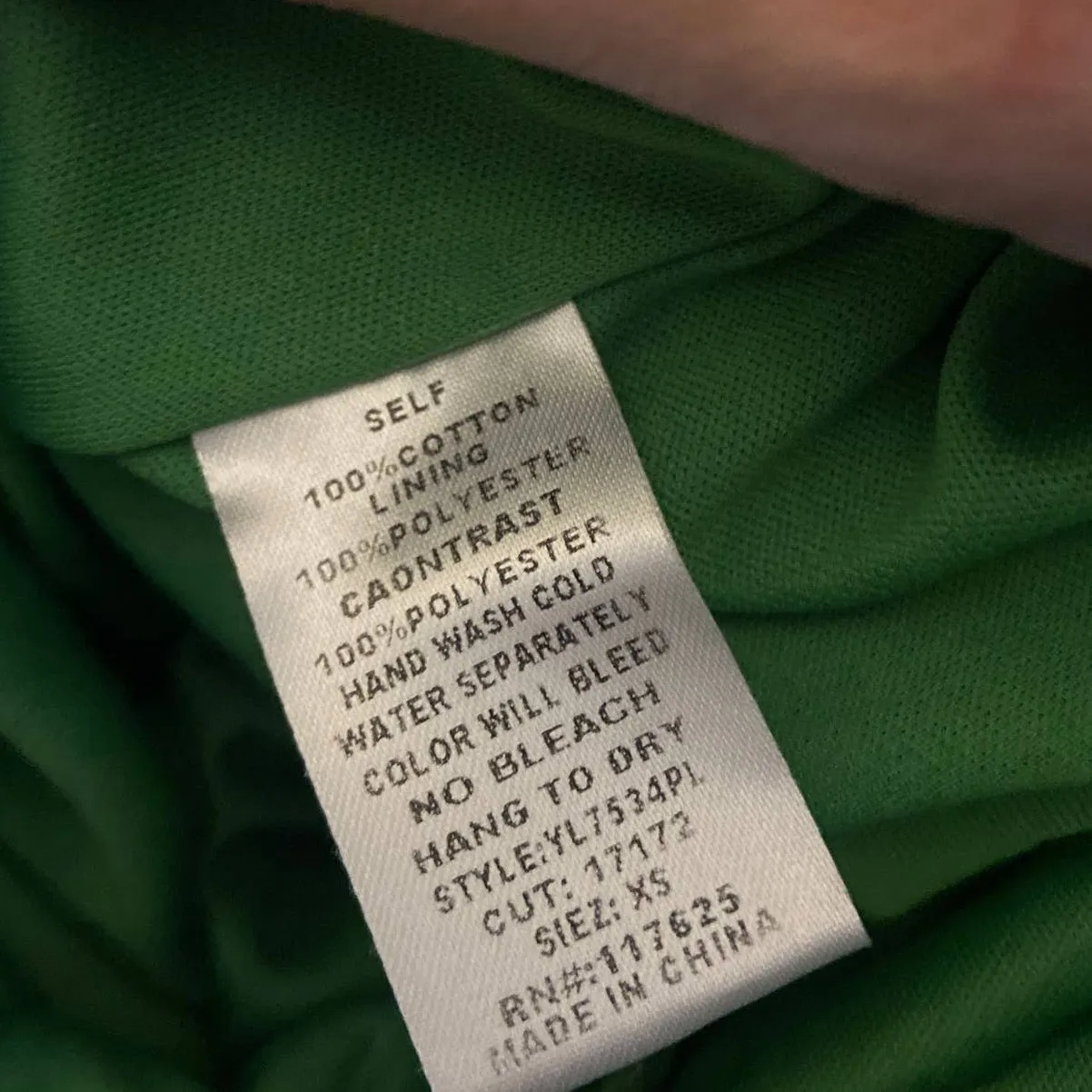 Ya Los Angeles Womens Dress Sz XS Green Floral Skirt Beige Pleated‎ Bodice - Image 6