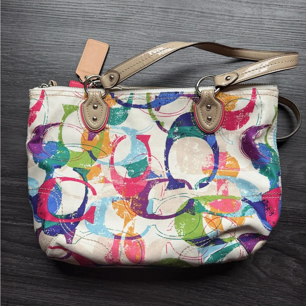 Coach NEW Poppy Colorful Signature C Bag Pink - Image 5